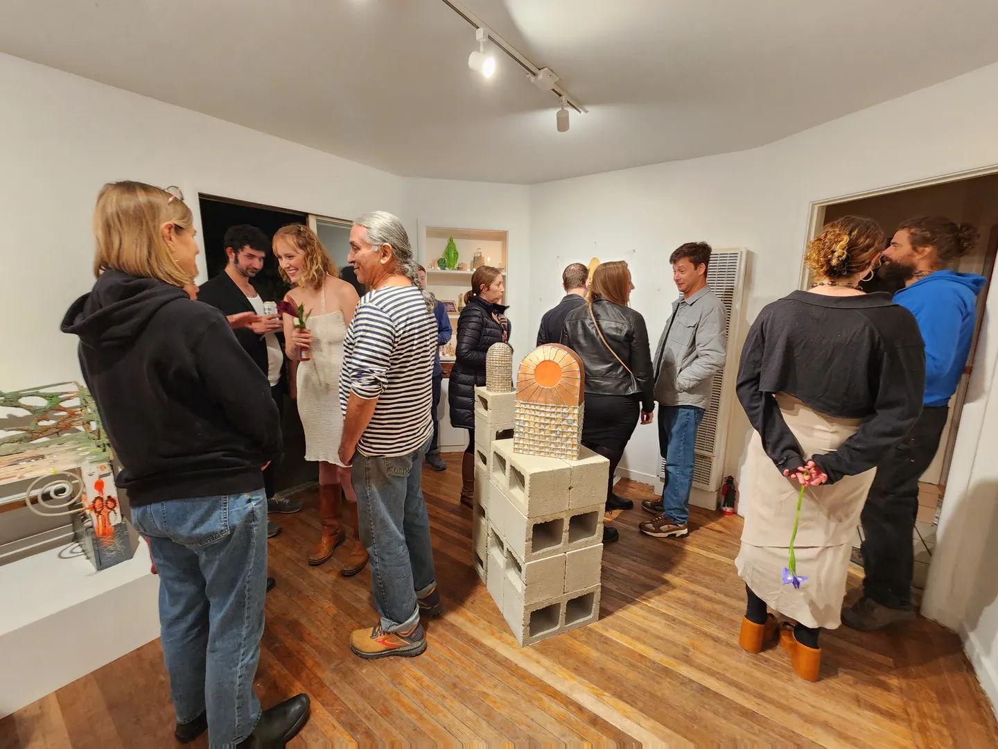 Photo from opening reception of This is a Living Room.