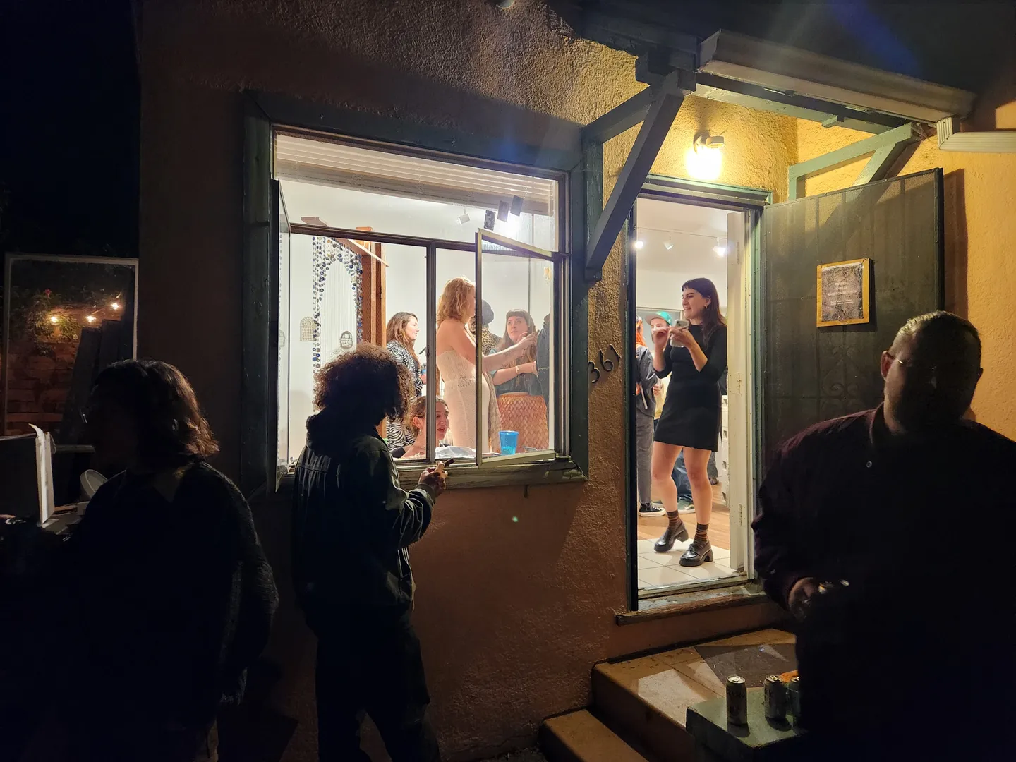 Photo from opening reception of This is a Living Room.