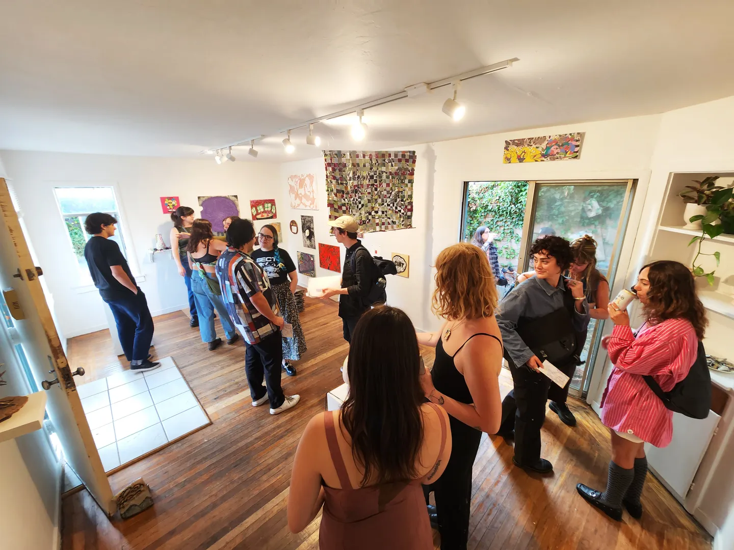 Photo from opening reception of This is a Living Room.