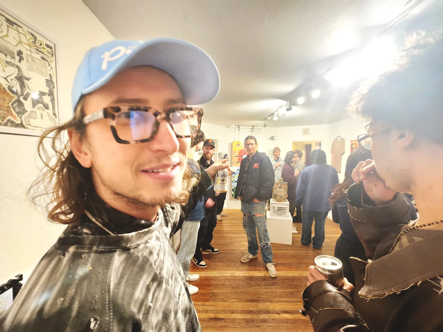 Photo from opening reception of This is a Living Room.